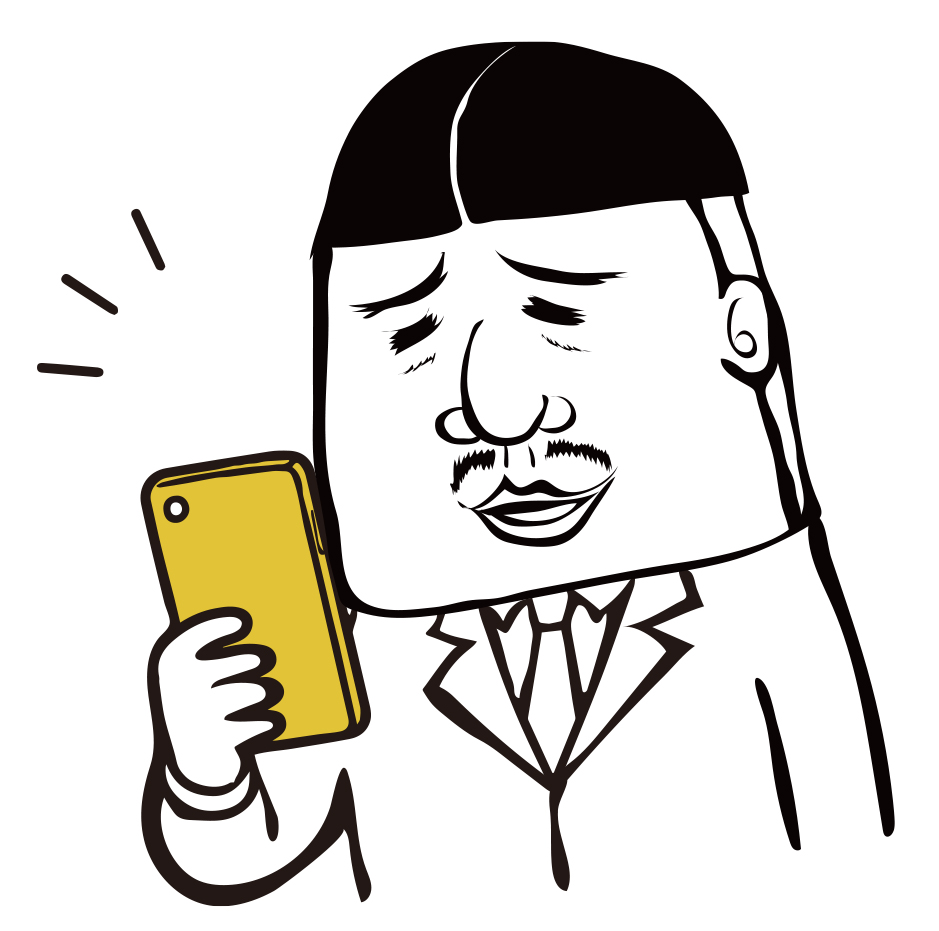 スマートフォンで動画を制作するおやゆびのおじさん